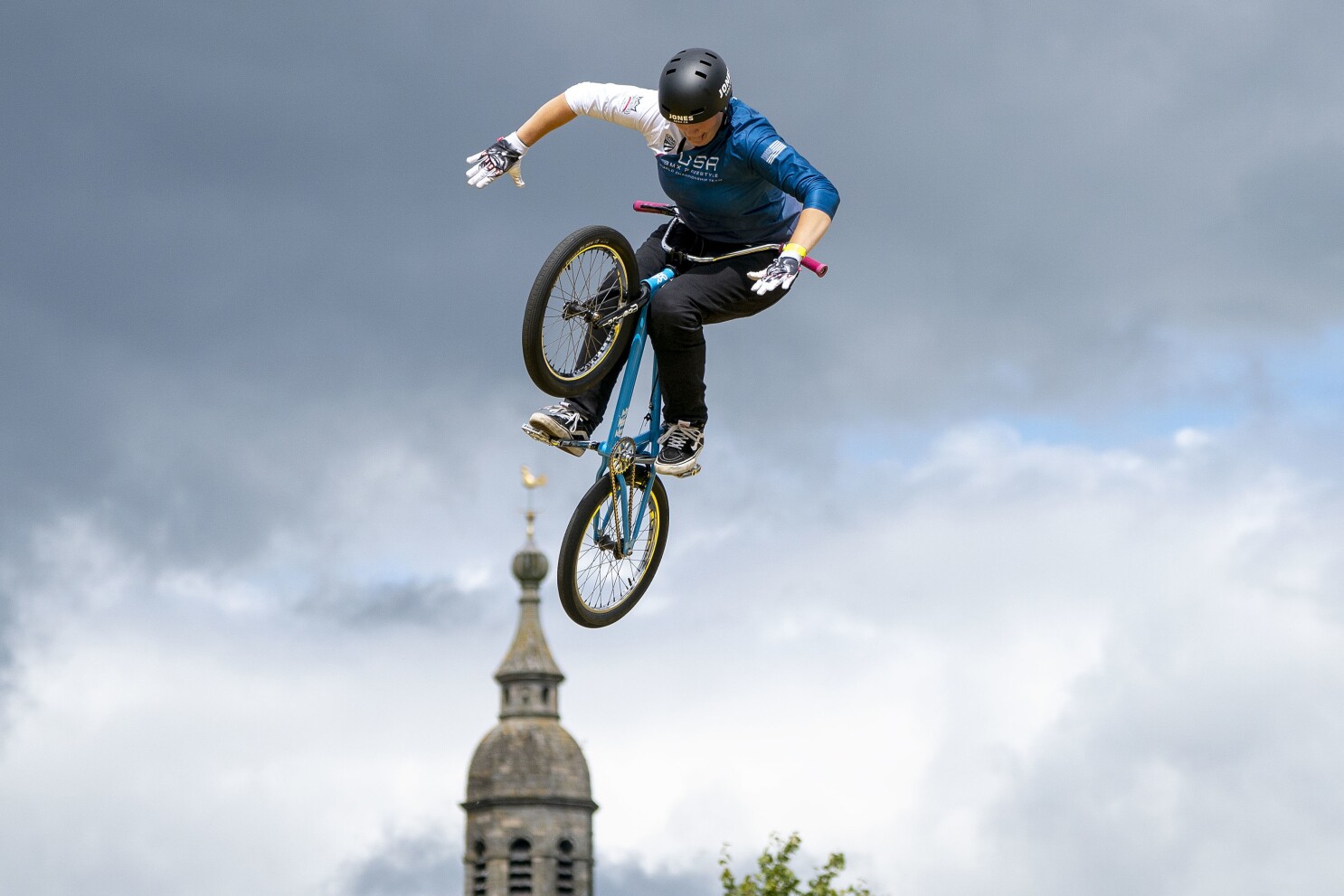Hannah Roberts of the US wins her fourth straight freestyle BMX